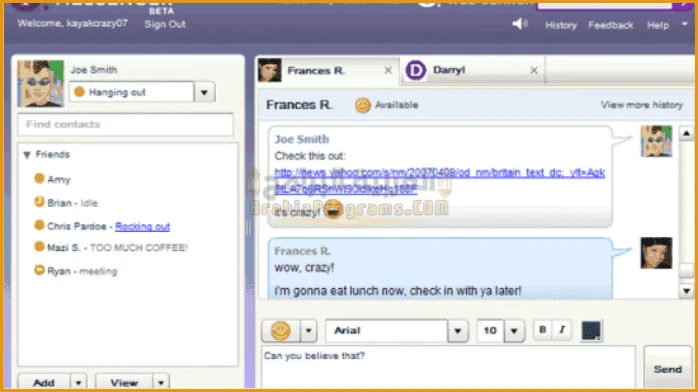 تحميل برنامج ياهو ماسنجر القديم