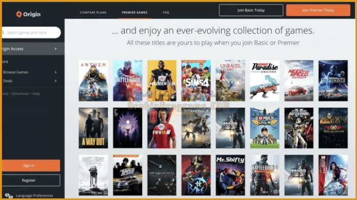 برنامج أوريجين