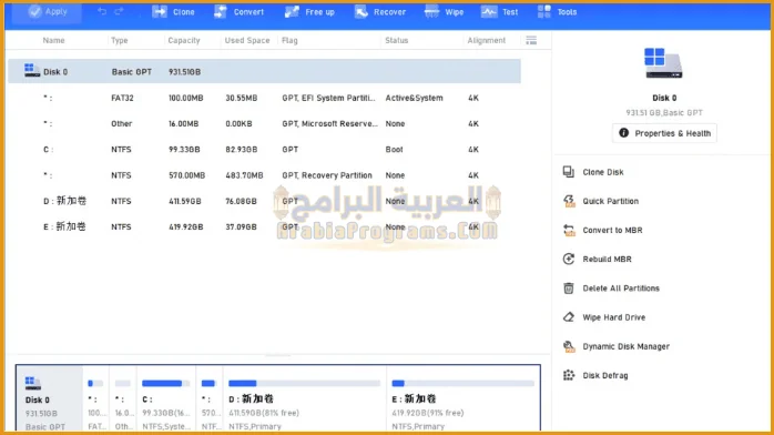 تحميل برنامج AOMEI Partition Assistant