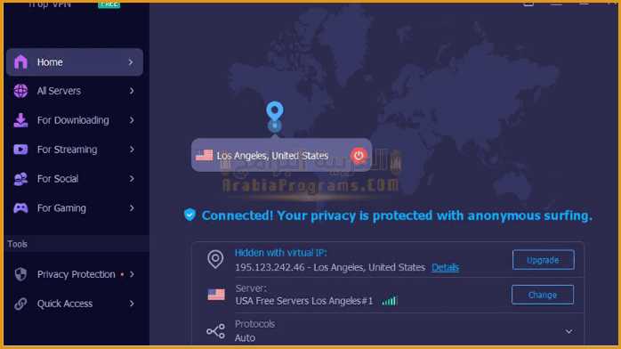 تفعيل برنامج iTop VPN 